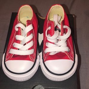 Red infant converse